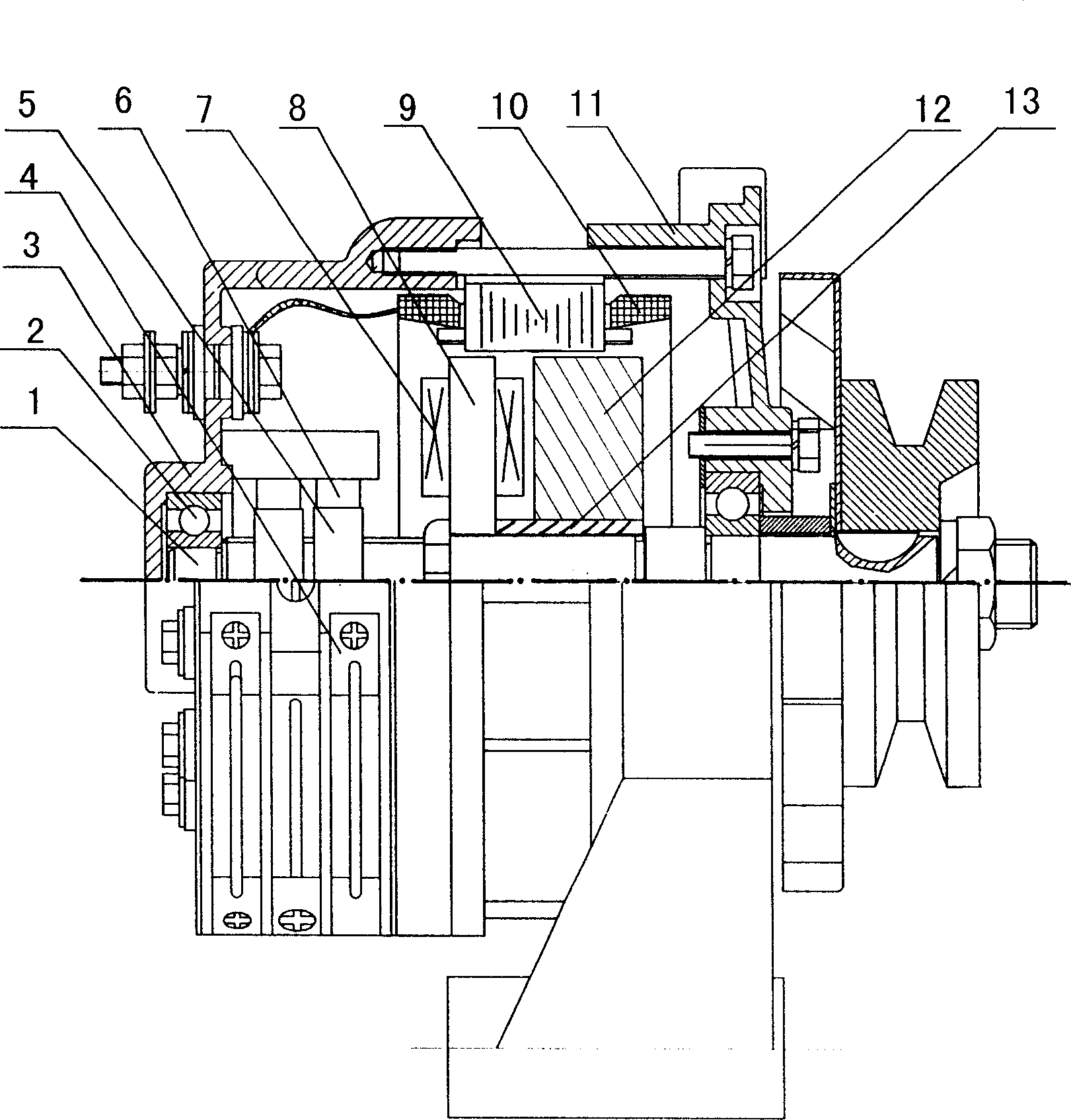 Hybrid excitation voltage-stabilizing generator