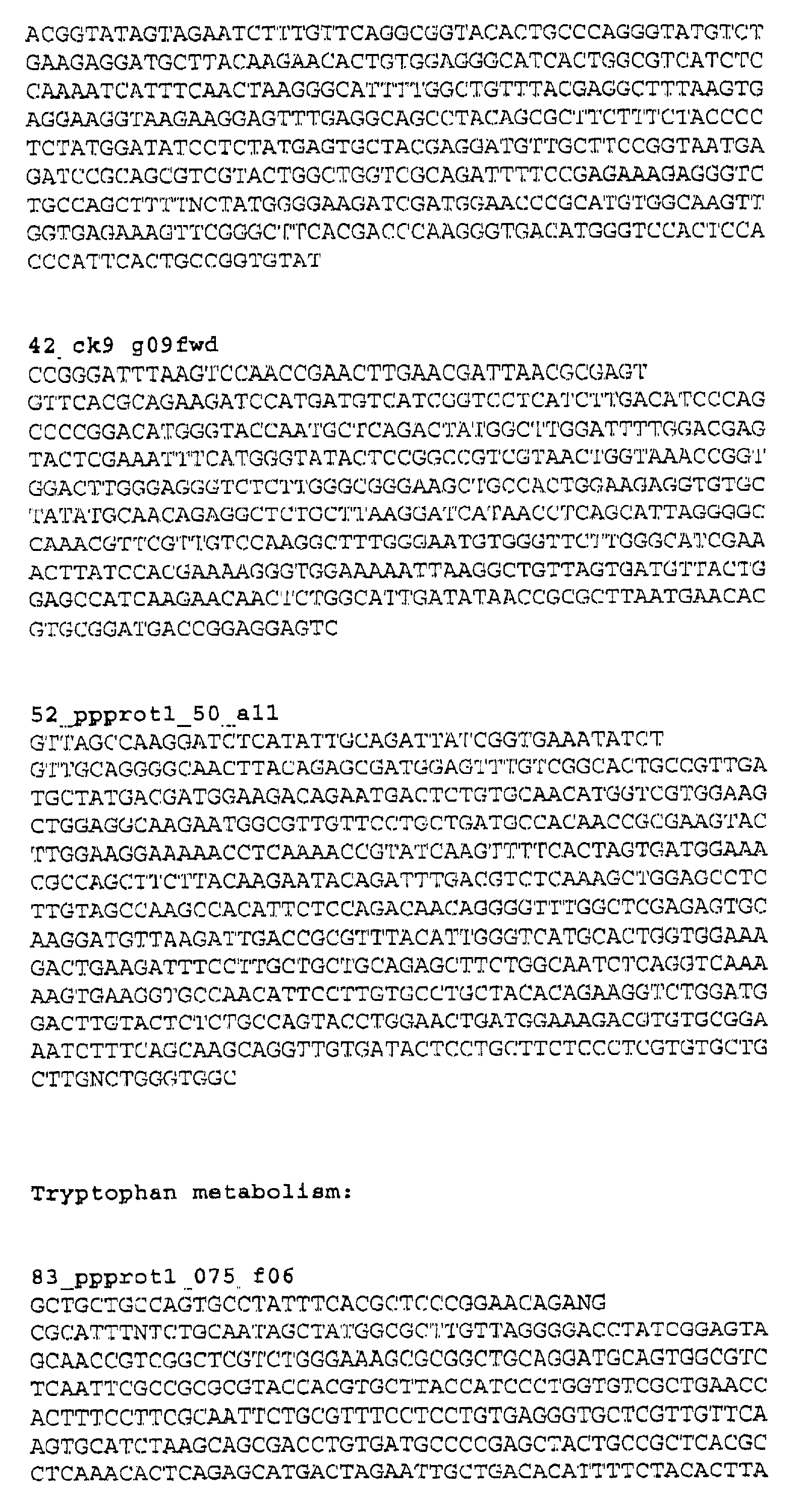 Moss genes from physcomitrella patens encoding proteins involved in the synthesis of amino acids, vitamins, cofactors, nucleotides and nucleosides