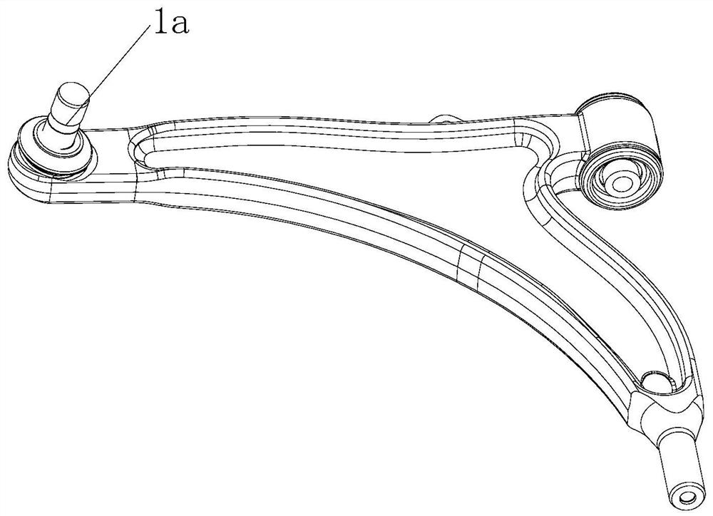 Ball pin structure, front knuckle assembly and automobile chassis assembly