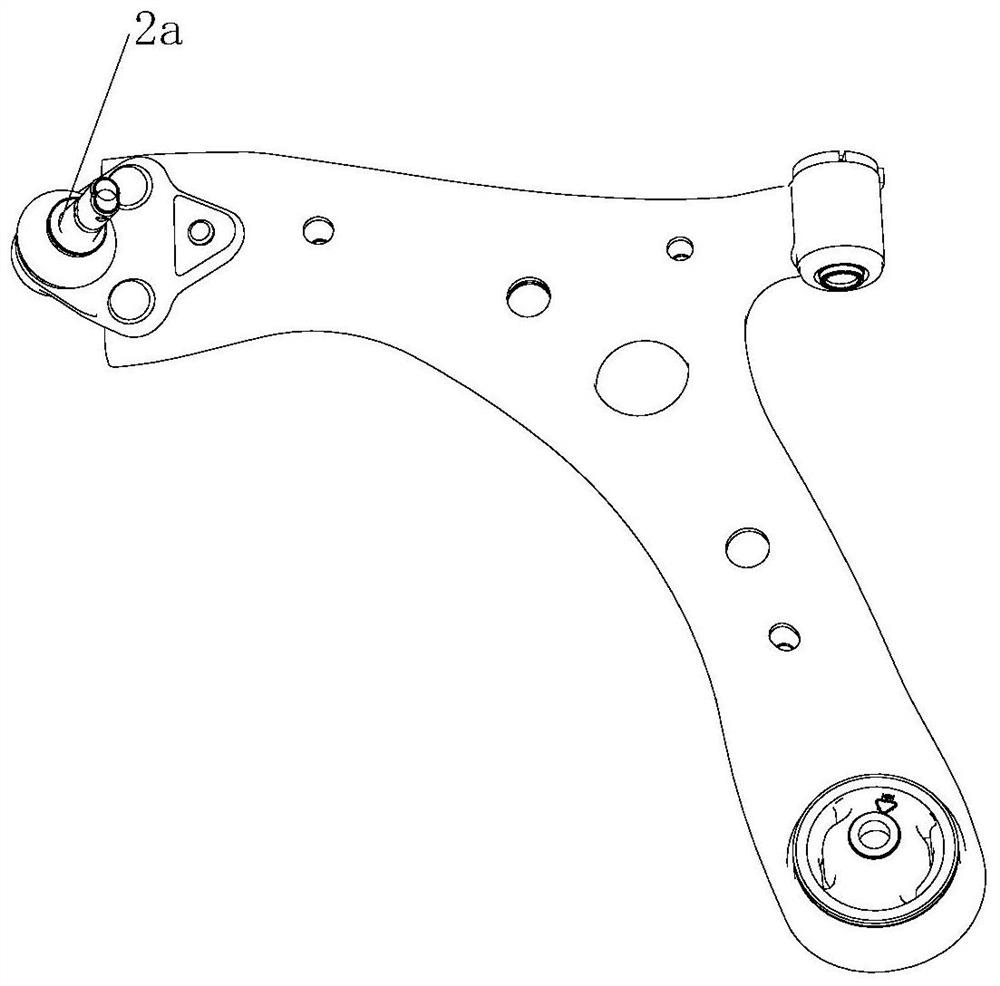 Ball pin structure, front knuckle assembly and automobile chassis assembly