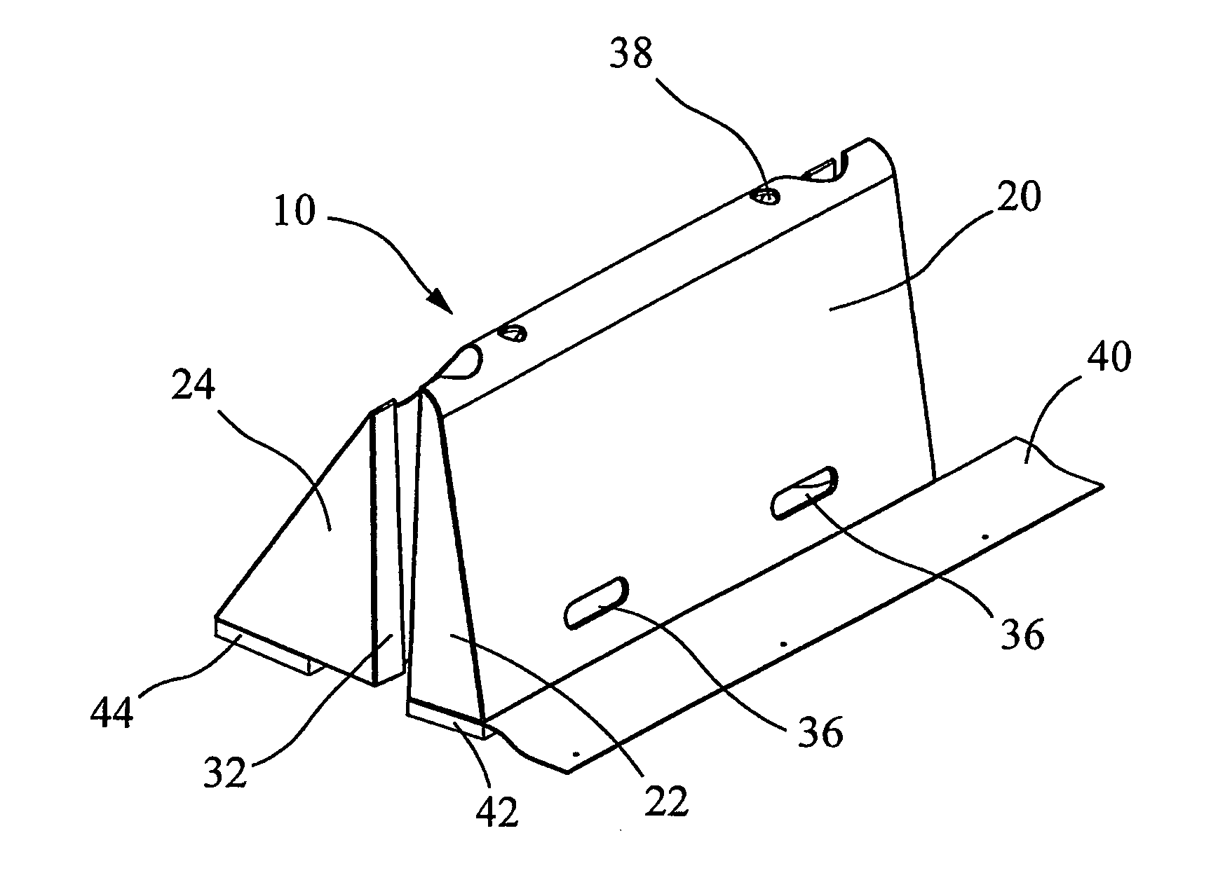 Self-Filling Modular Barrier