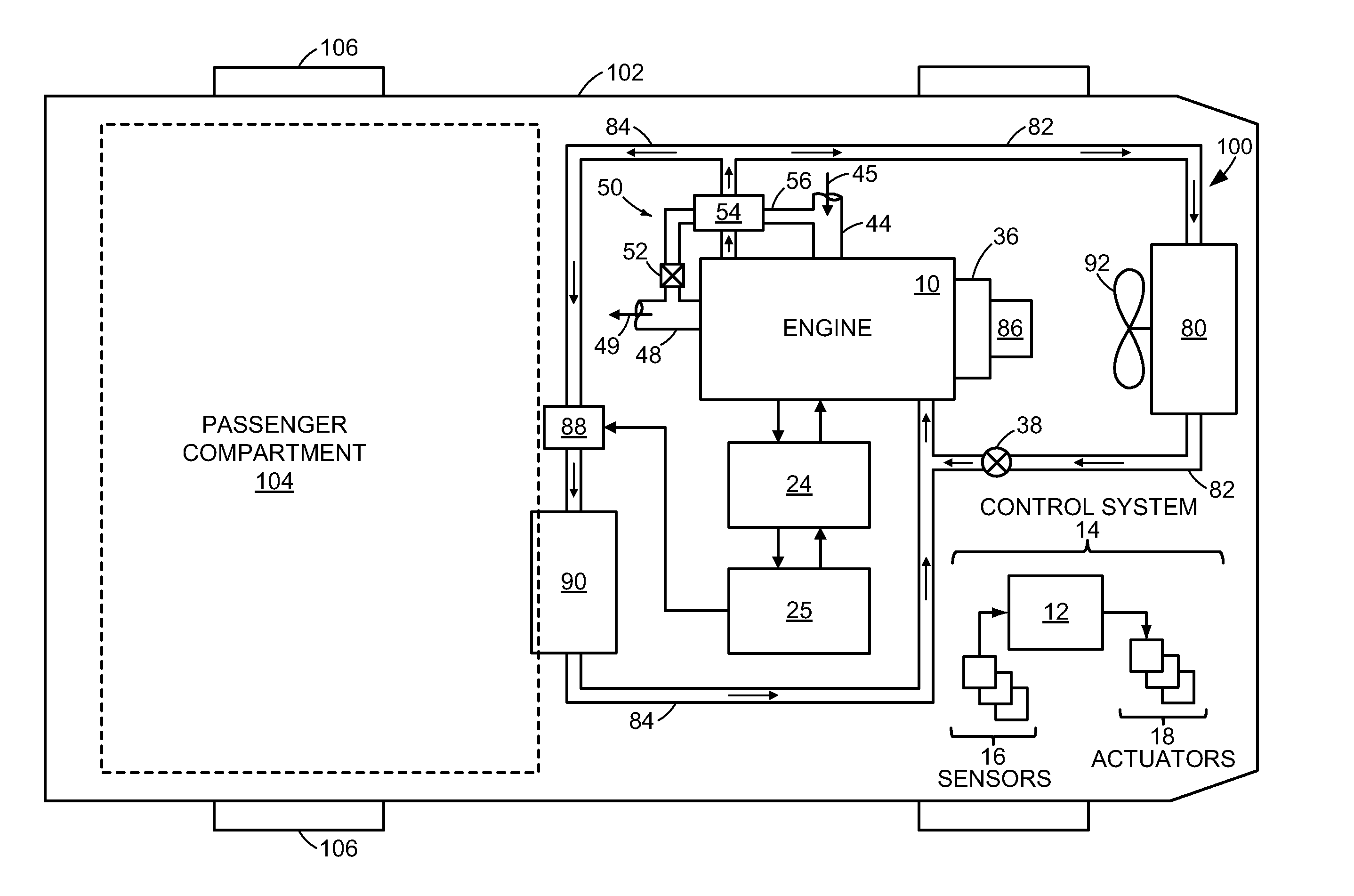 Auxiliary pump scheme for a cooling system in a hybrid-electric vehicle