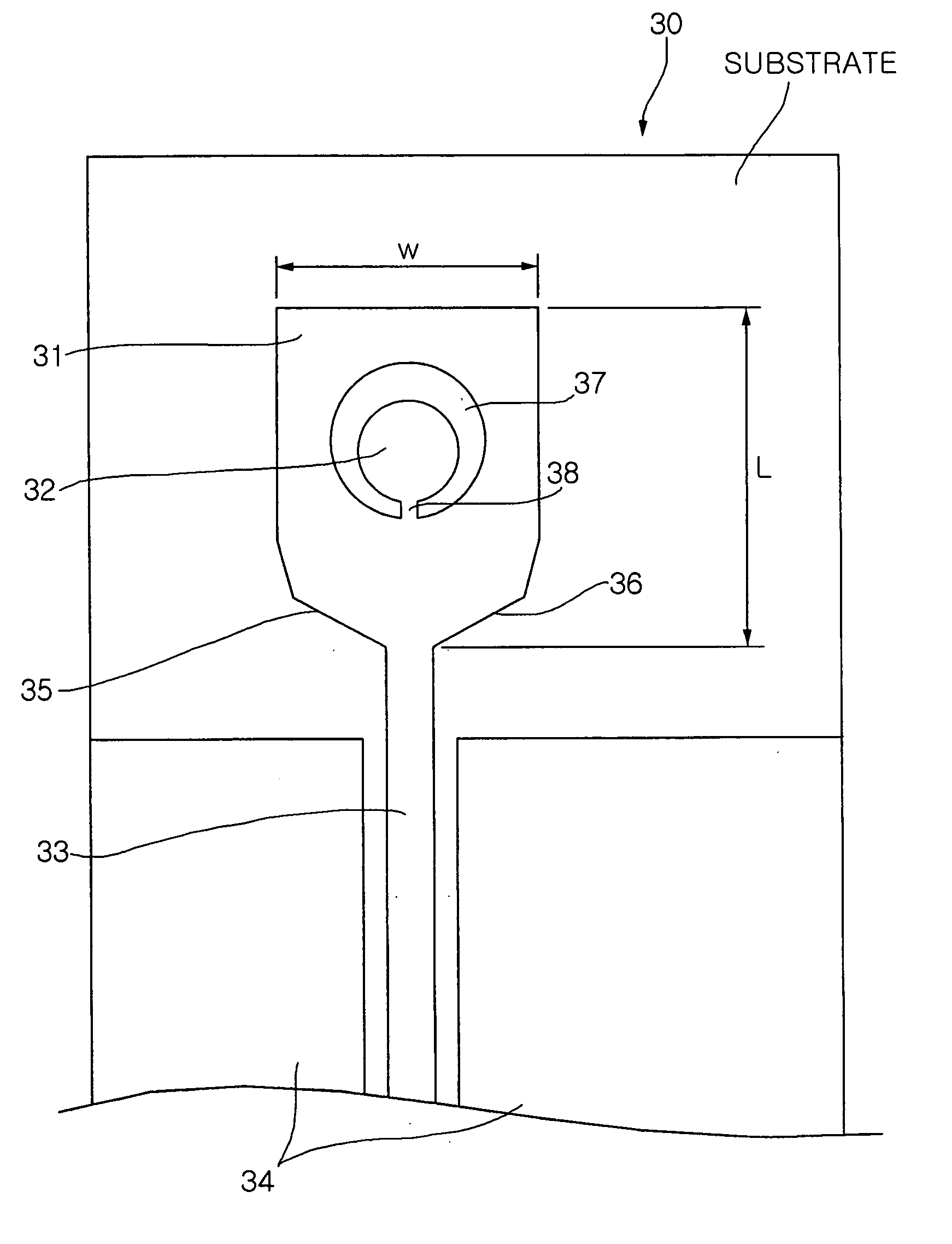 Ultra wideband internal antenna