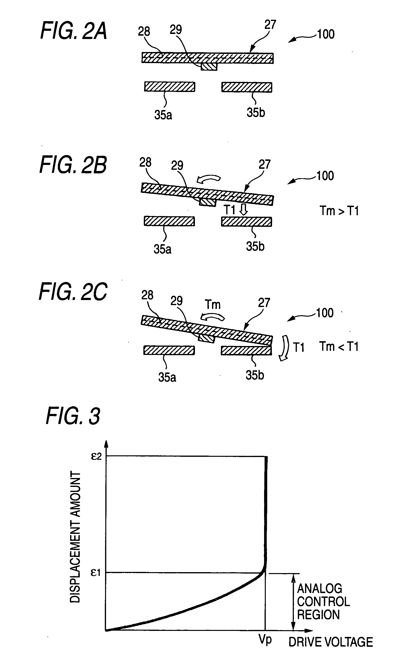 Small thin film movable element, small thin film movable element array and method of driving small thin film movable element array