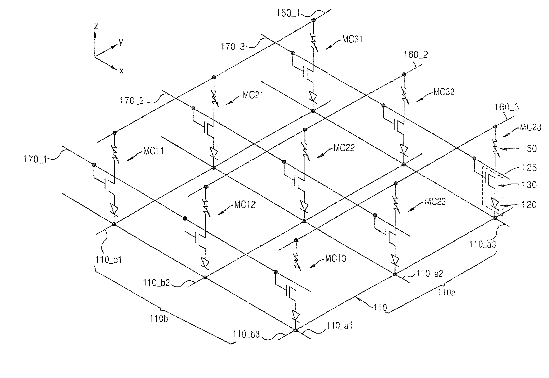 Variable resistive memory device and method of fabricating and driving the same