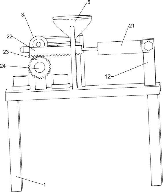 A device for pounding and grinding traditional Chinese medicine granules