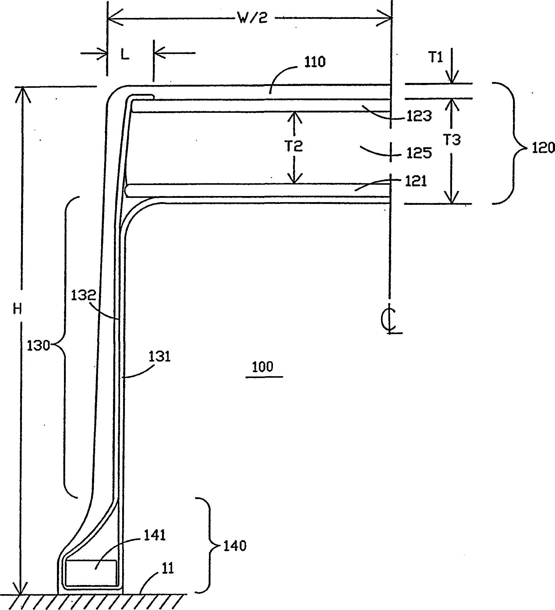 Runflat insert for tire