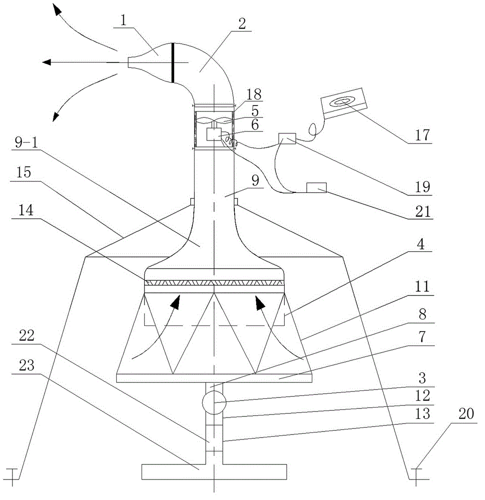 Air snow-clearing device