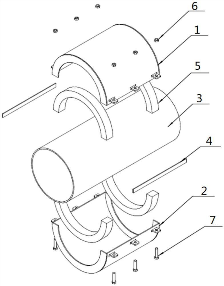 Corrosion reinforcement and protection method for gis through-wall busbar shell