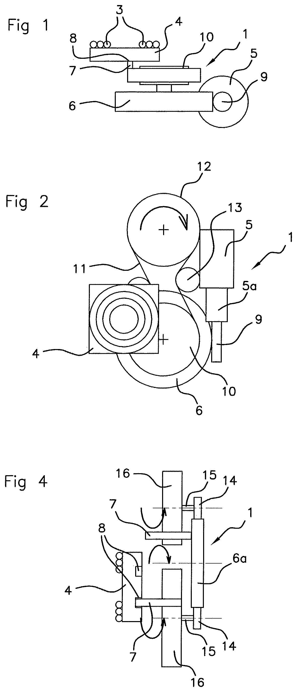 Device for inductively charging an electronic element of the mobile-phone type