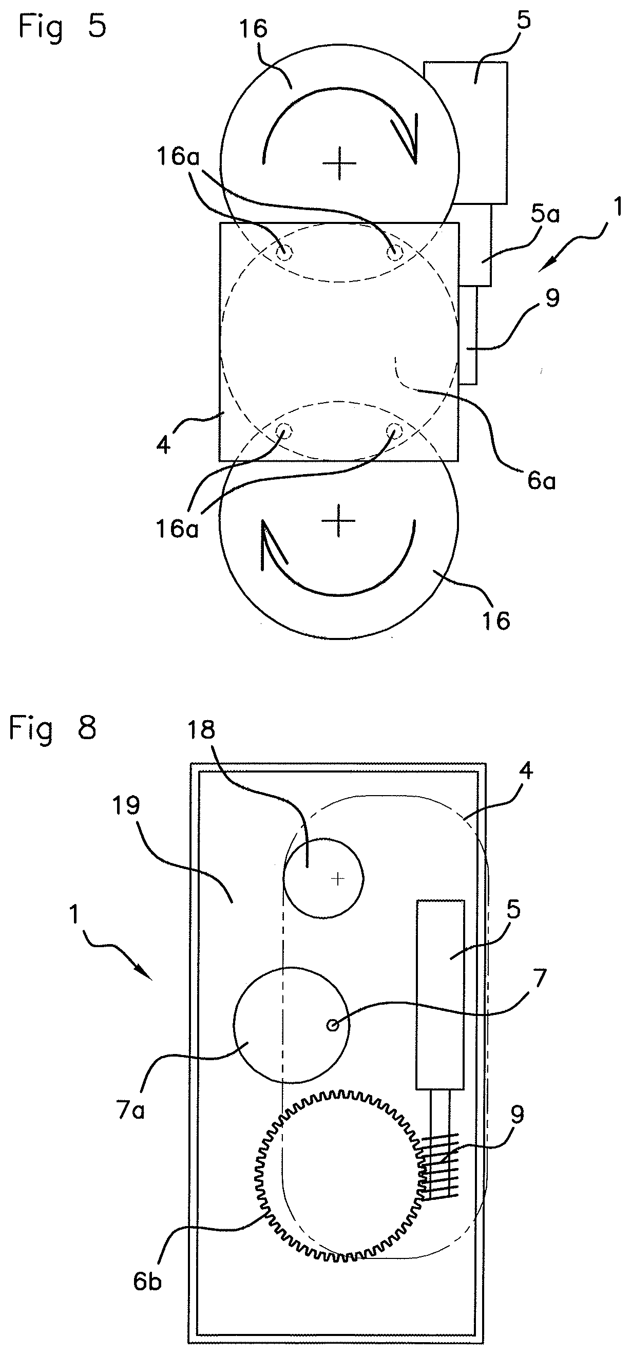 Device for inductively charging an electronic element of the mobile-phone type