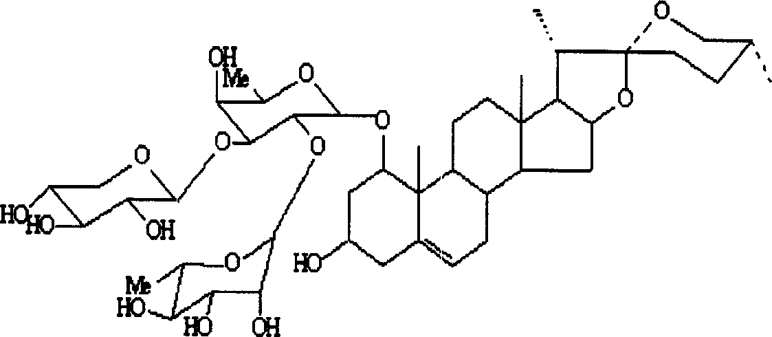 Rusco saponin element and application of its saponin in preparation of medicine preventing and treating embolus disease