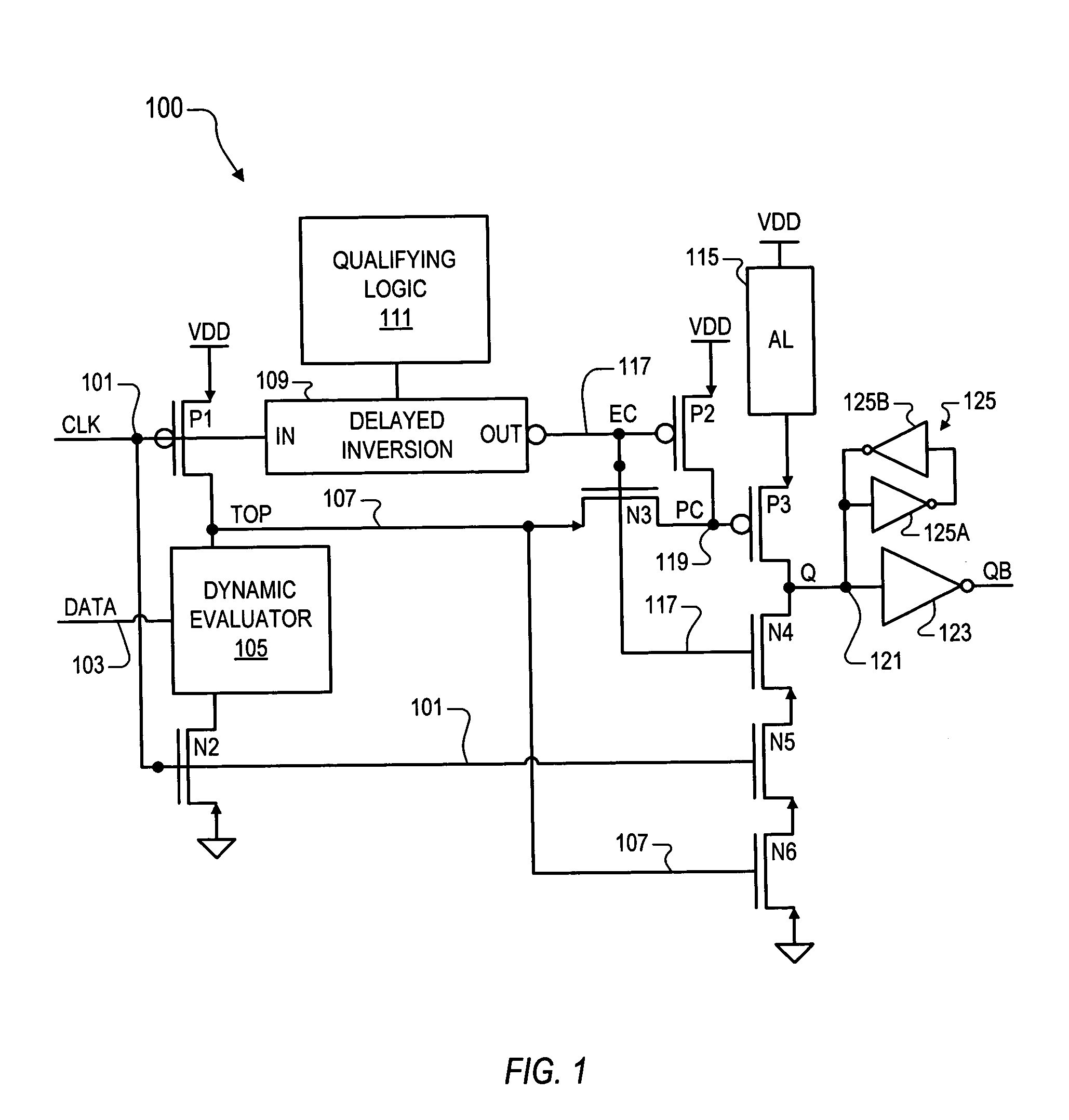 Dynamic logic register