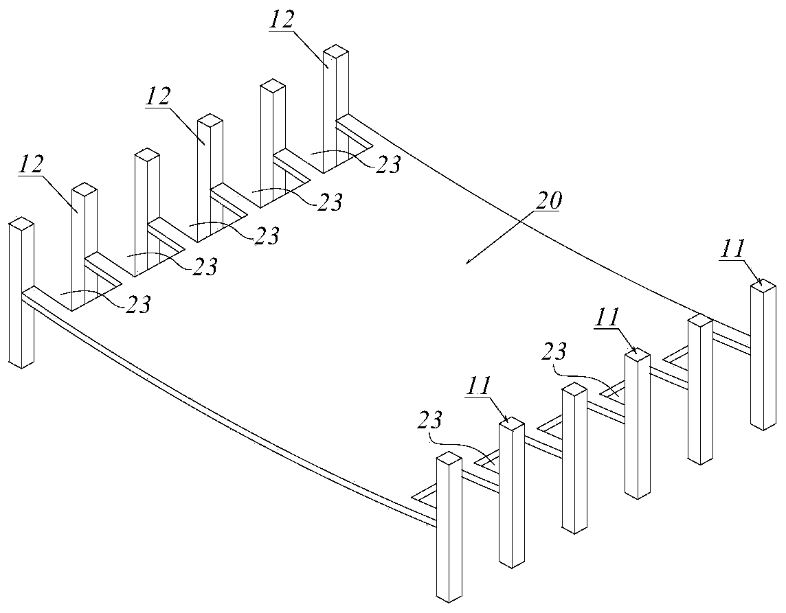 High-speed railway soft rock deep cutting arch-up deformation control structure and construction method