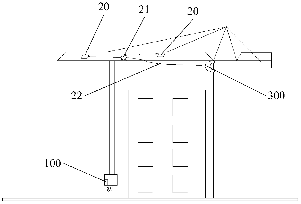 Wireless remote control auxiliary system for the hook frame and its blind area of ​​the tower crane