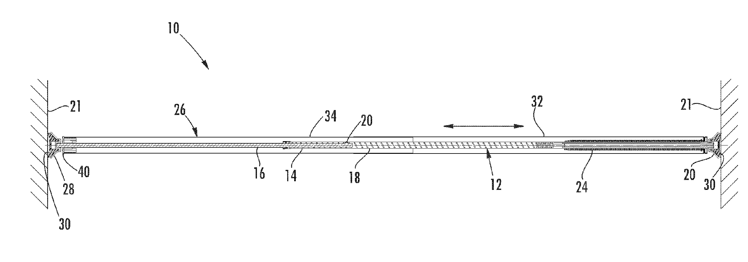 Adjustable tension shade assembly