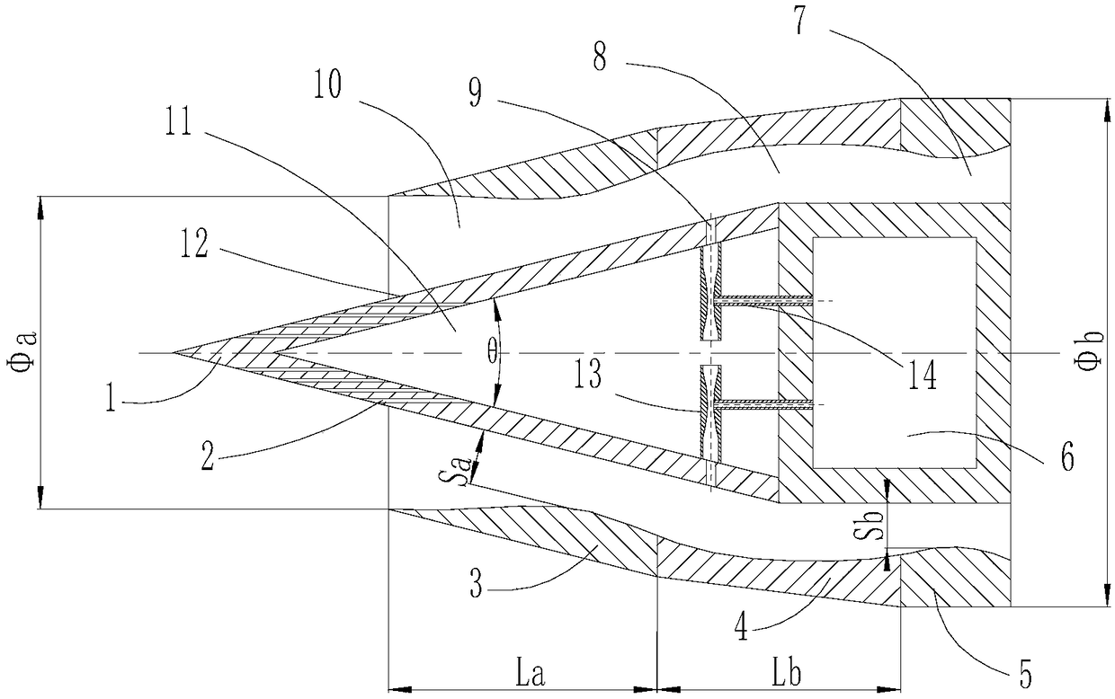 Ramjet with function of high-speed pre-atomization of liquid aviation kerosene