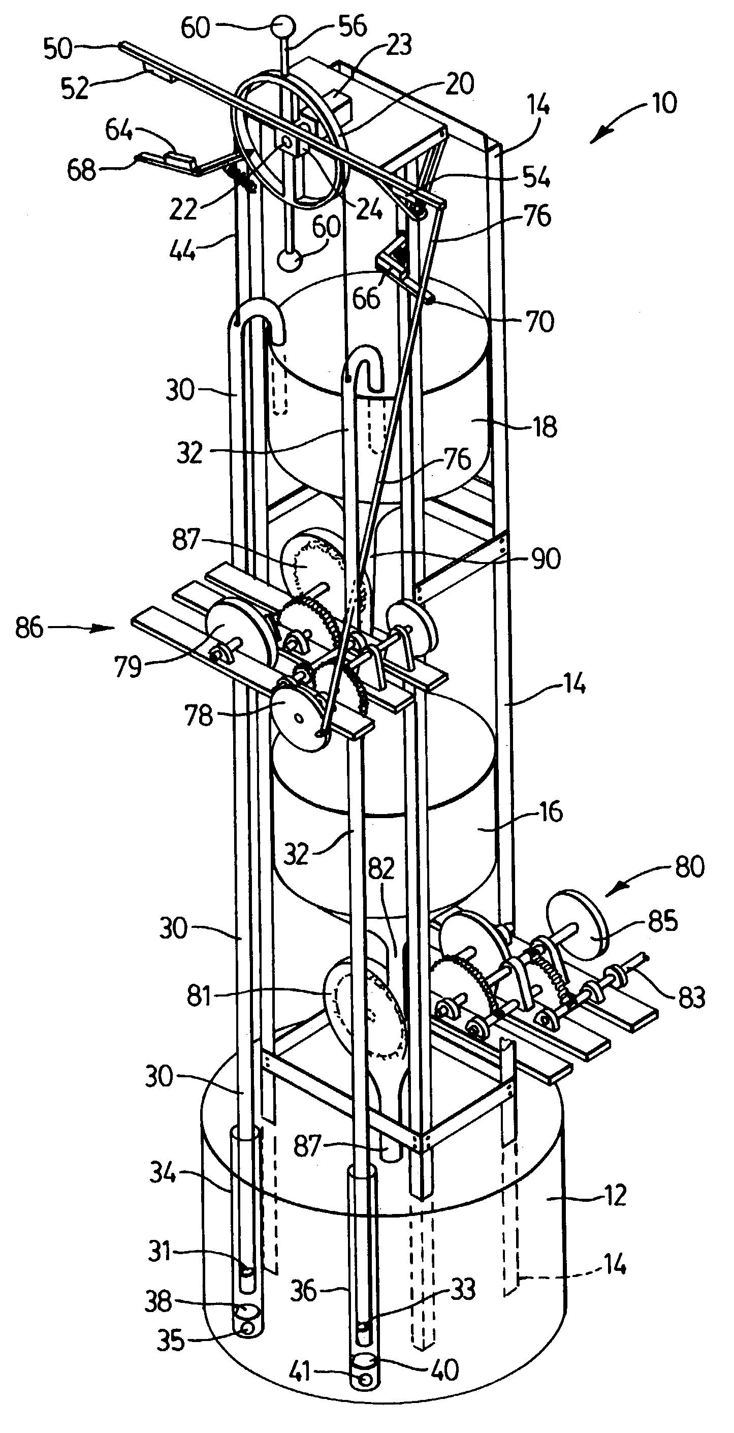 Apparatus for converting gravitational energy to electrical energy