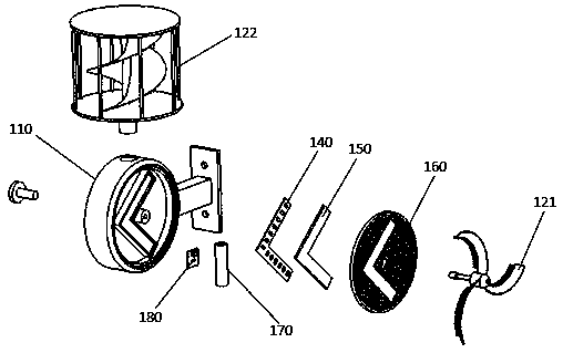 Wind-energy long afterglow luminescence device