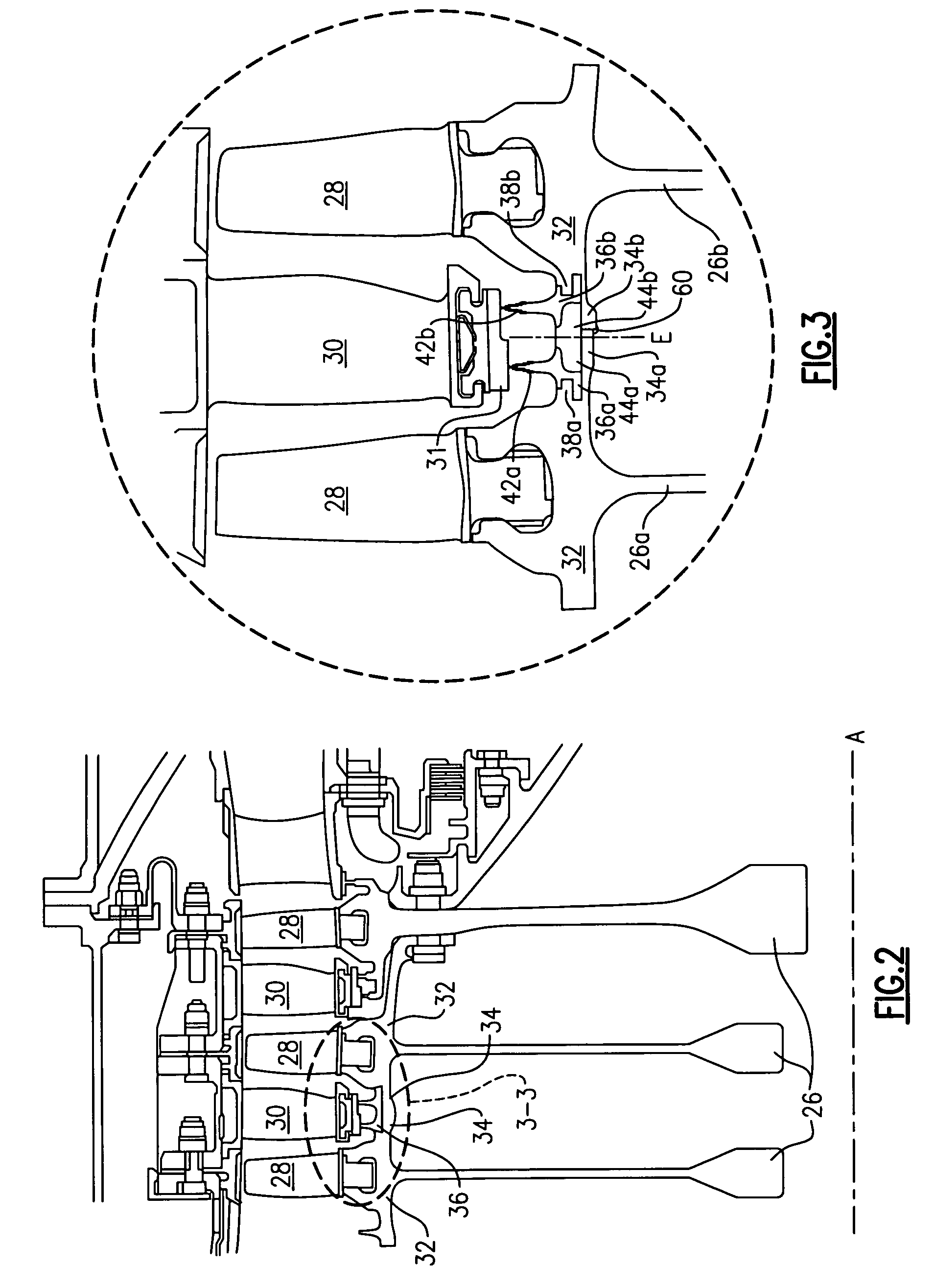 Split knife edge seals