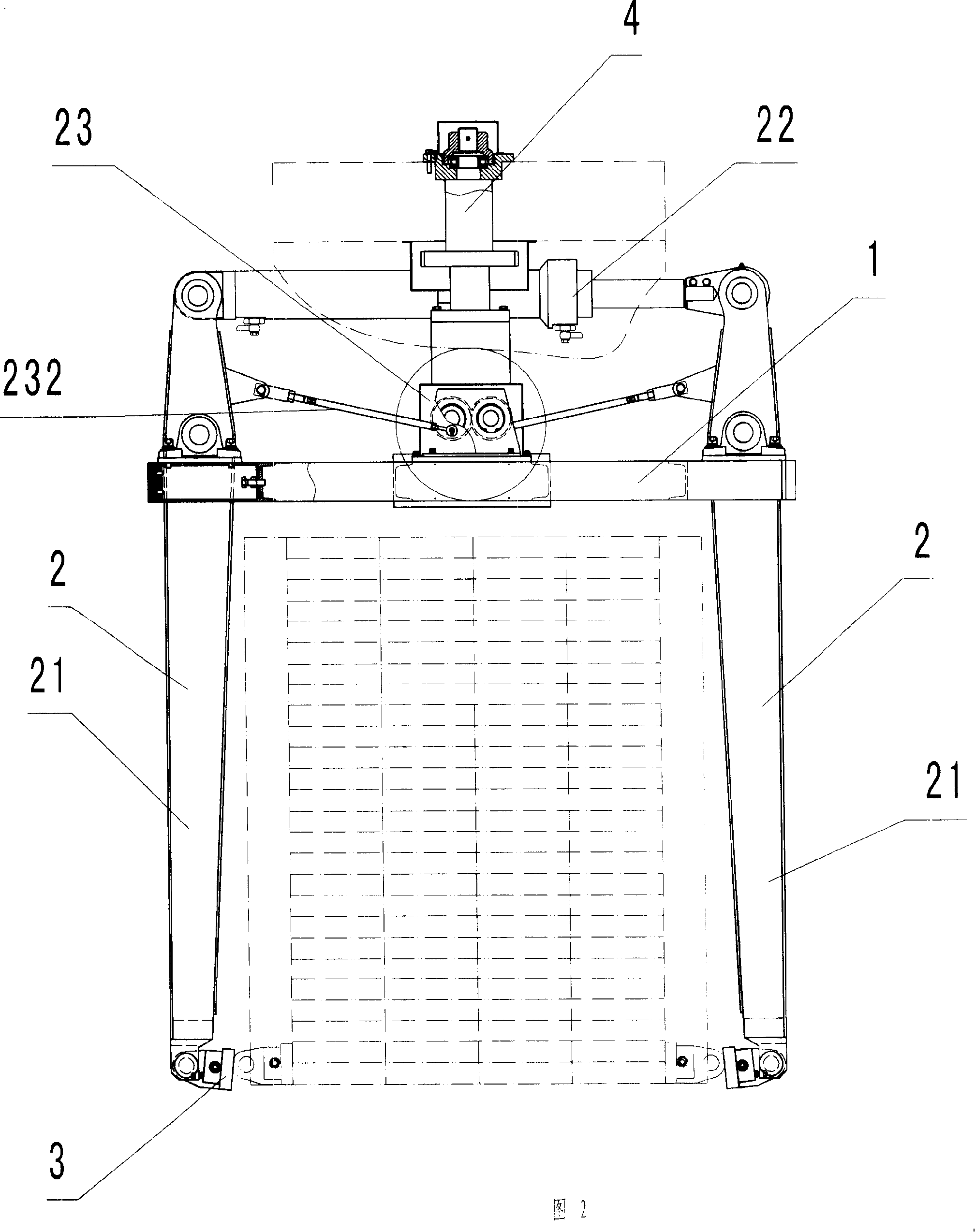 Brick discharging machine