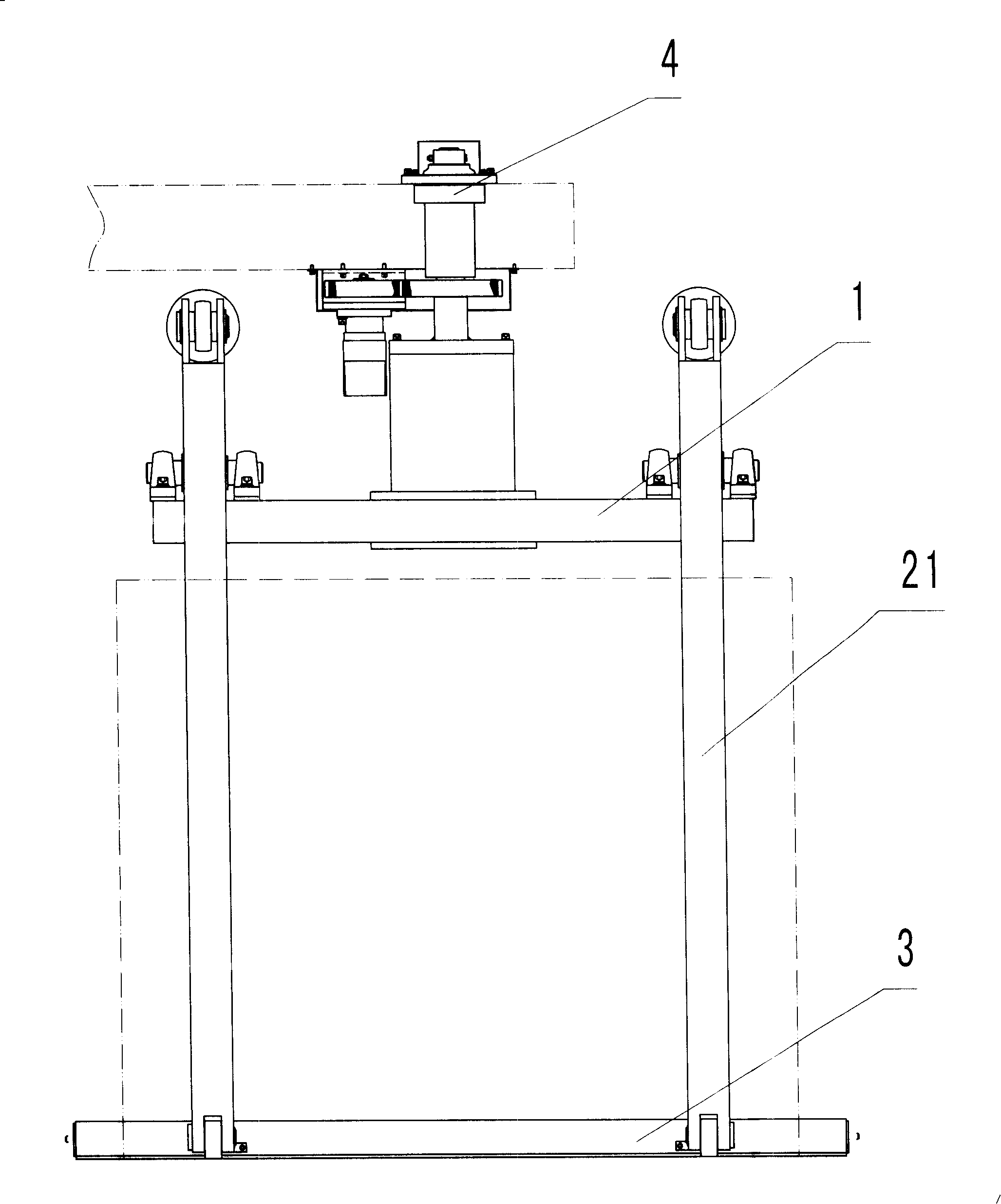 Brick discharging machine