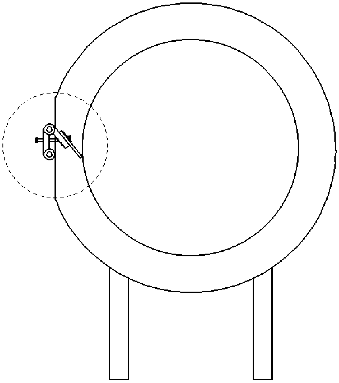 Quick sweep device and quick sweep method for sieve mesh of lime milk rotary screen