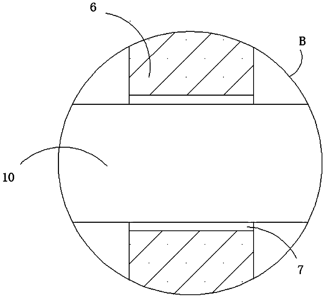 Mold frame pressing device for blister process of soft fender for heavy truck