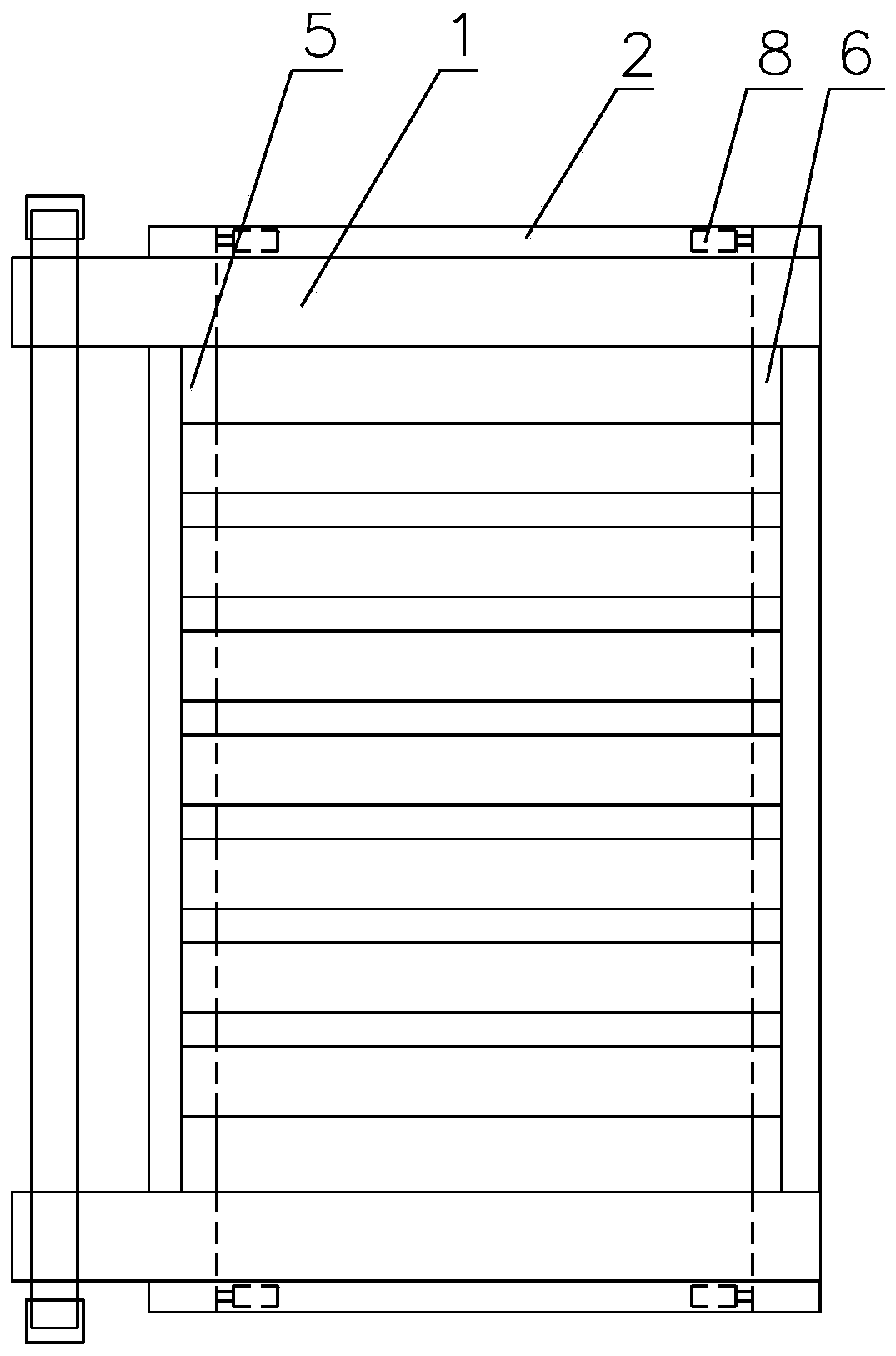 Laminar cooling edge shielding device and control method