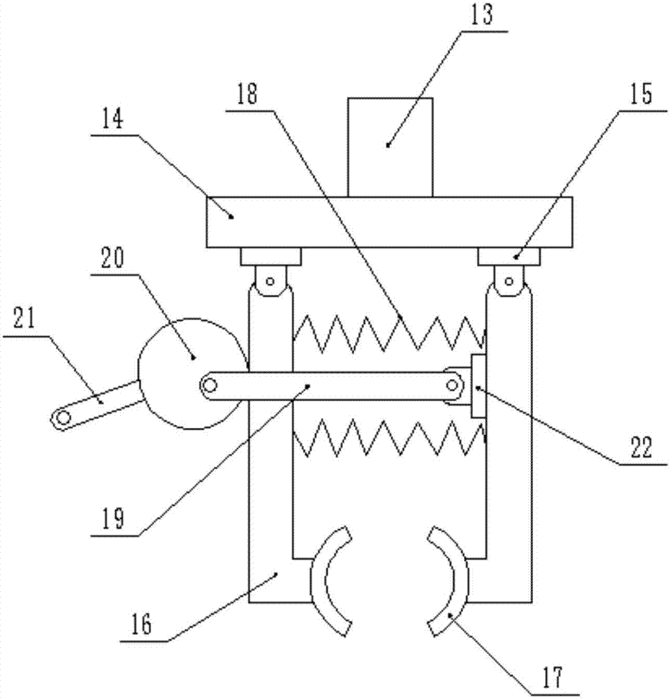 Abutting device for wiring of tensioning power cable