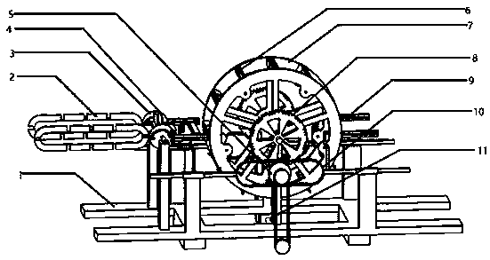 Pick-and-place mechanism for circular combing link of silk spinning production line