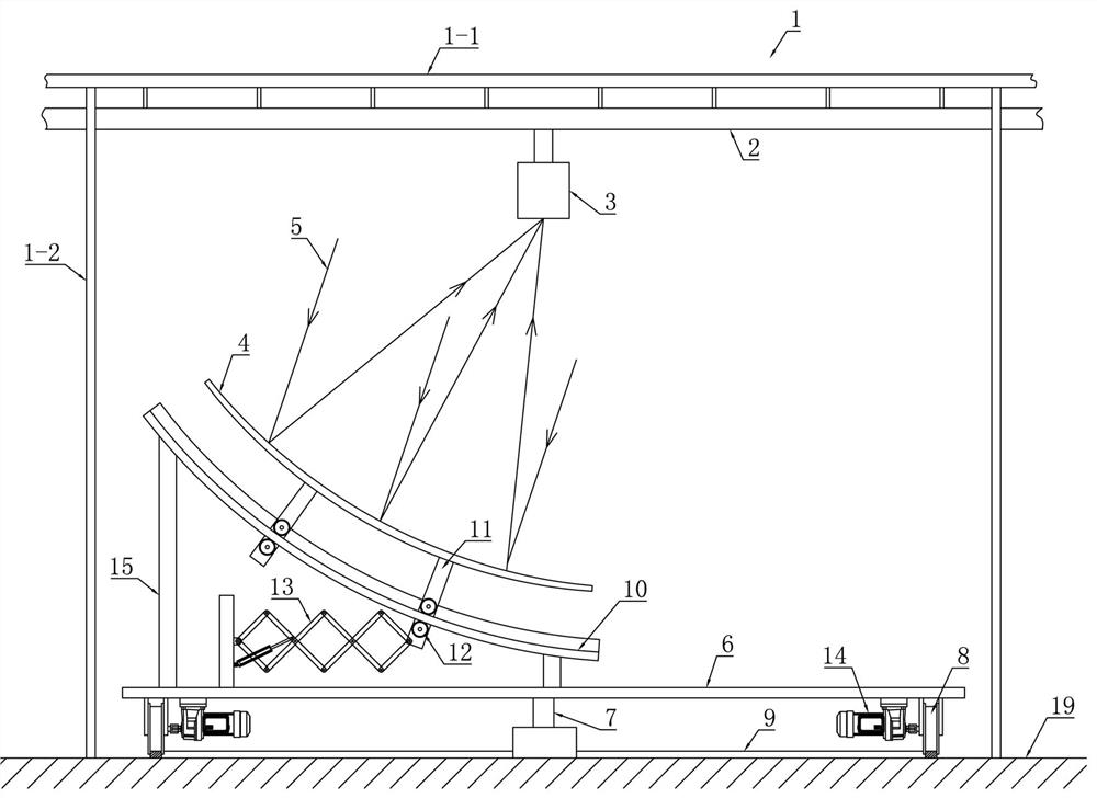 Array type fixed collector rotating parabolic solar energy concentration and heat collection system