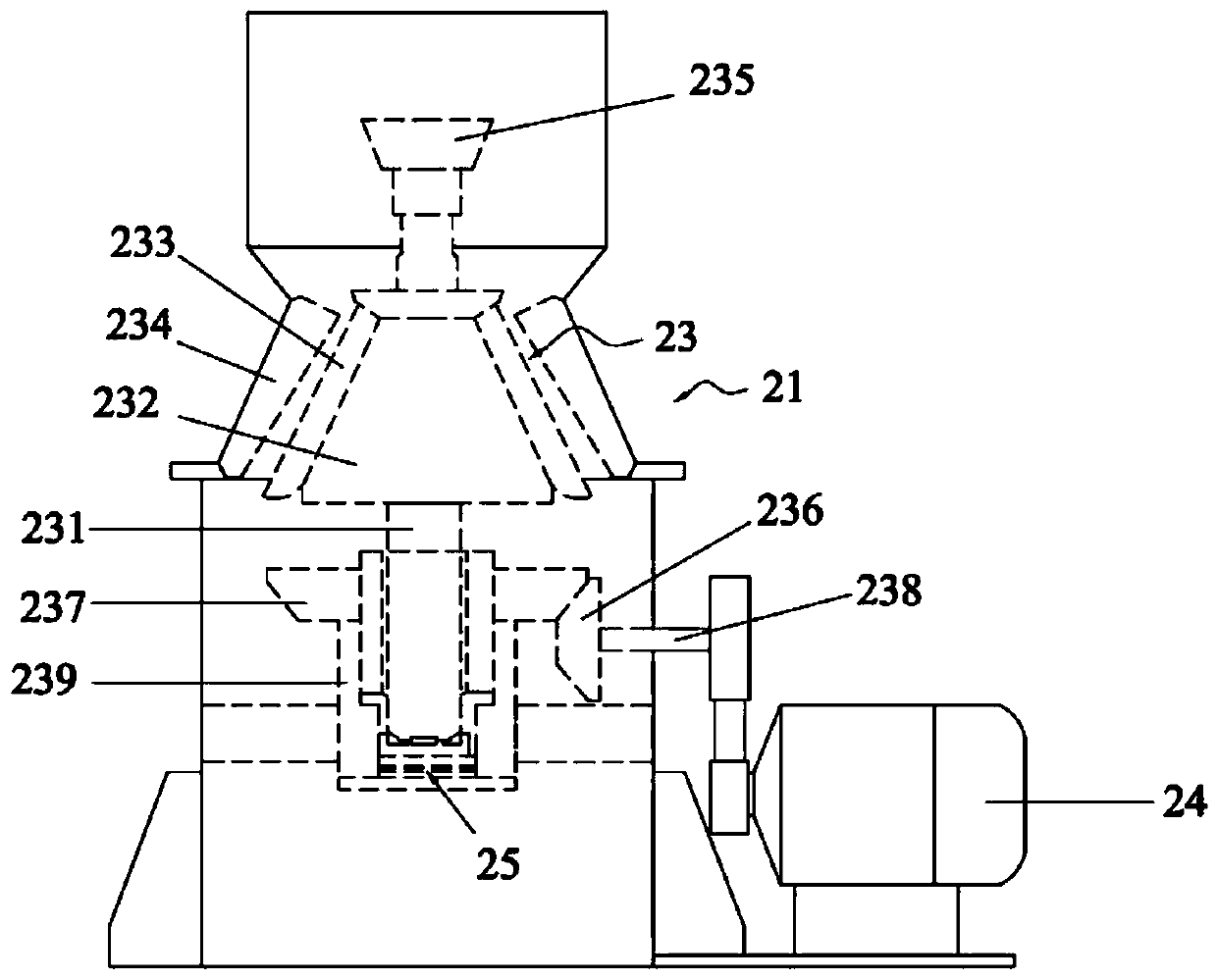 Cone type movable crushing station