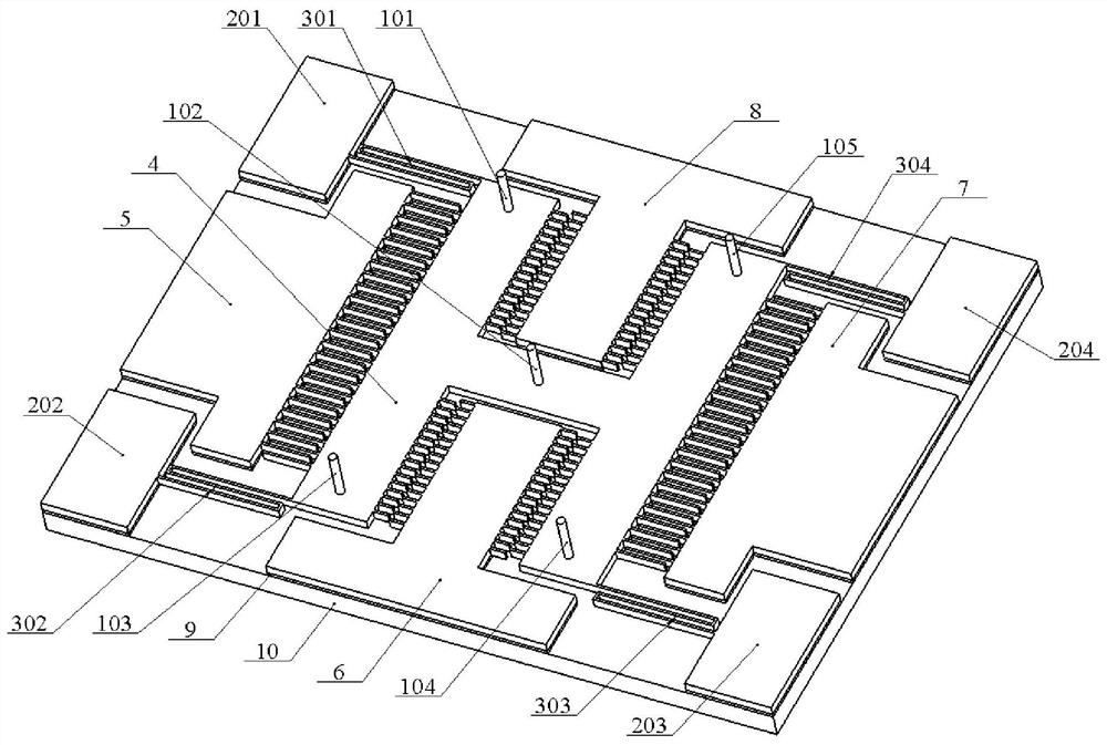 Bionic cilium microsensor based on bistable potential energy adjustment and preparation method of bionic cilium microsensor