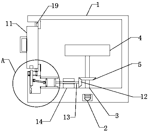 Safety door lock device of shot blasting machine