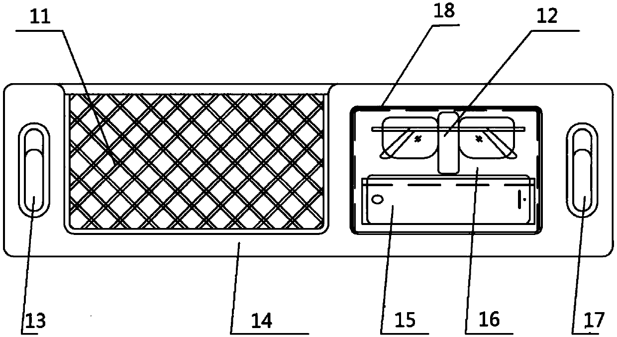 Integrated storage rack composition for train