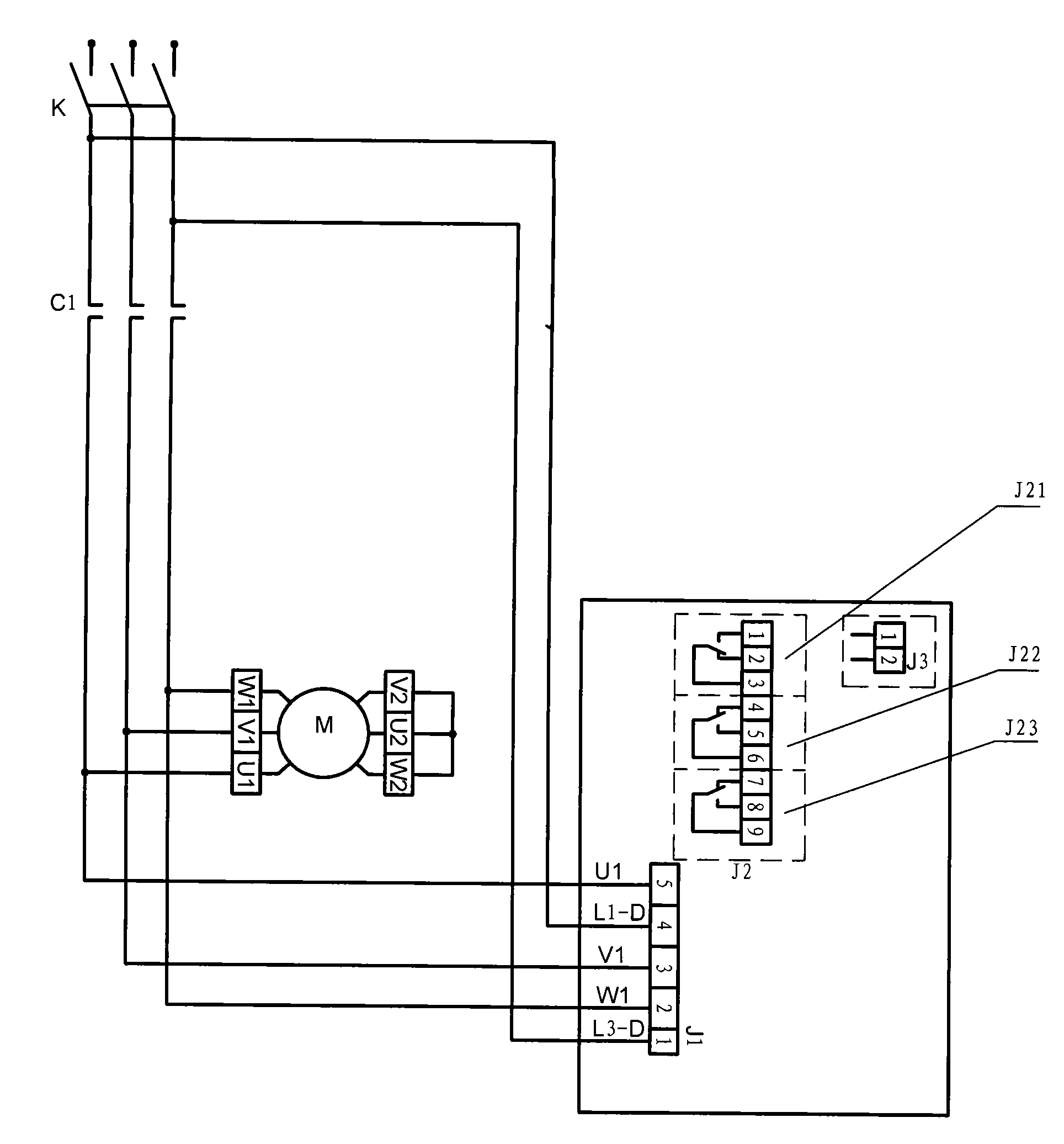 Energy-consumption braking control module of three-phase asynchronous motor