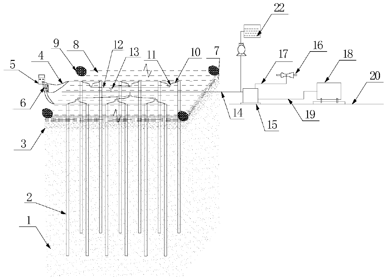 In-situ remediation system and method combining sediment heavy metal pollution treatment with dehydration and solidification