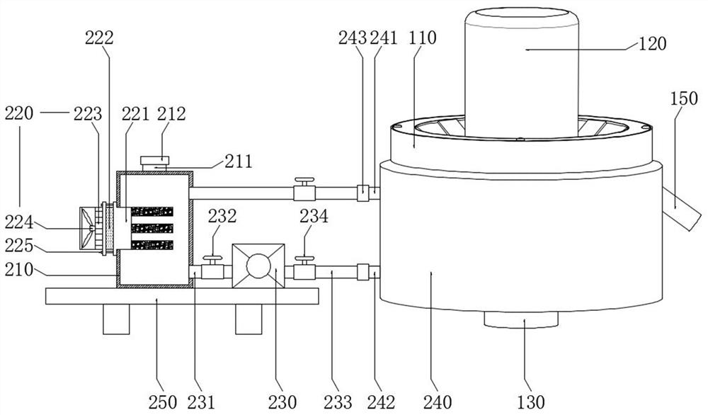 Oil mist pre-recovery device with compression structure and forced isolation function