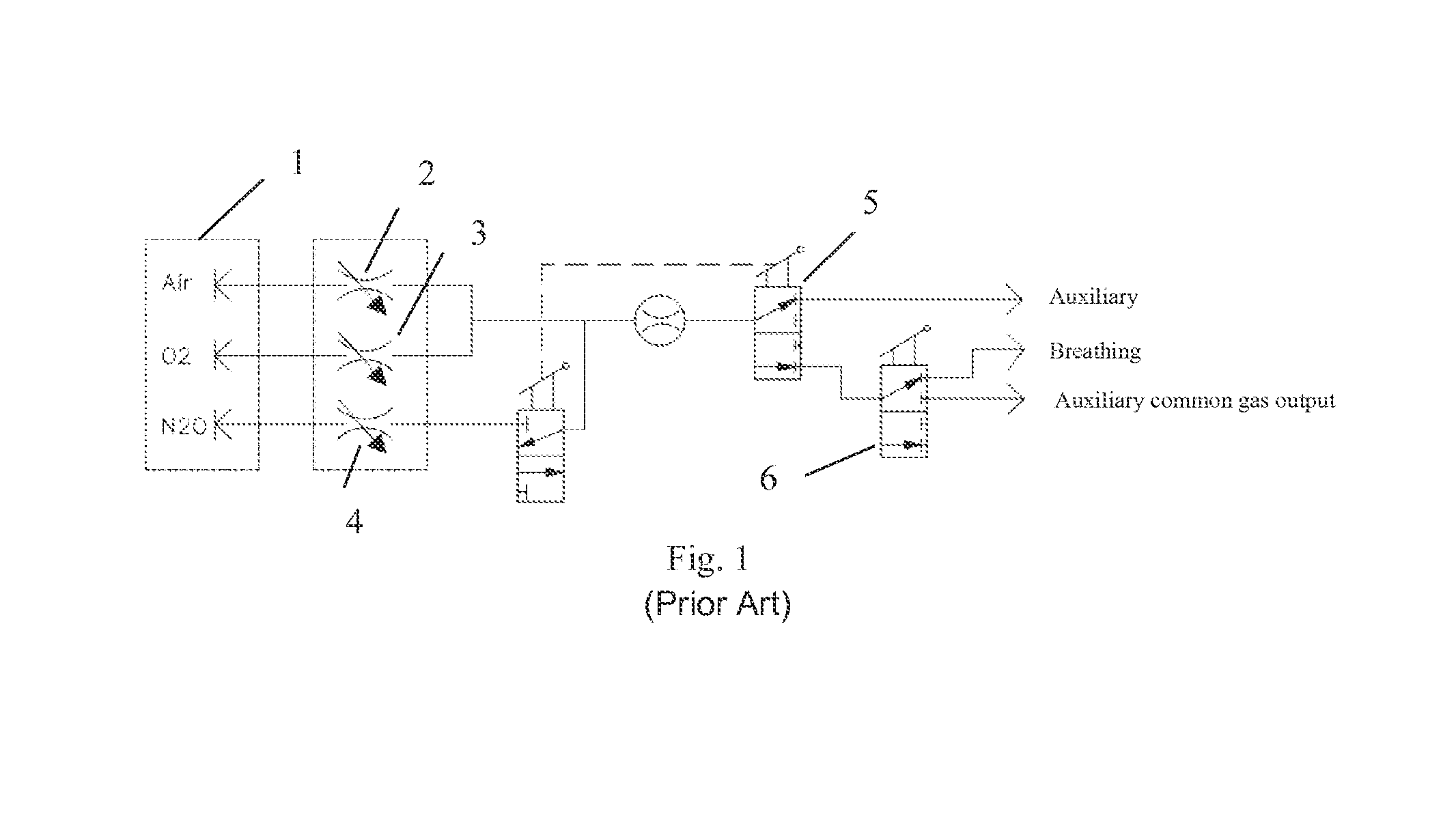 Prompt apparatus for an anesthesia machine and a corresponding anesthesia machine