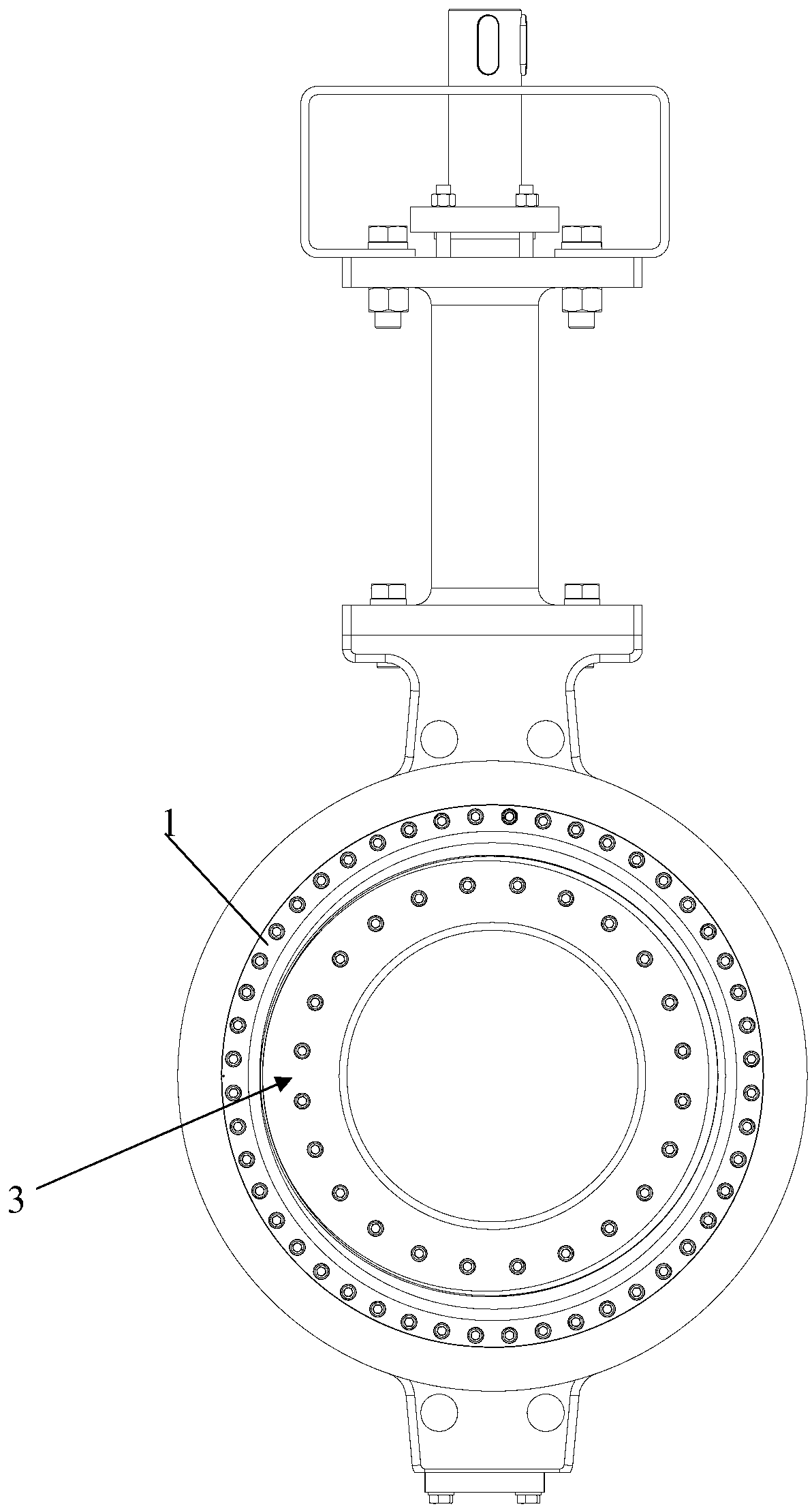 High-pressure ultra-low-temperature type all-metal hard sealing butterfly valve