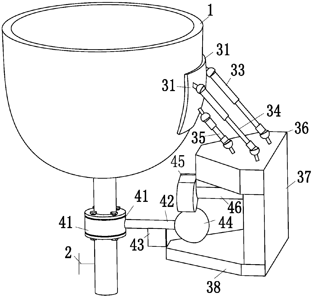 A detection device for aluminum hydroxide powder flame retardant