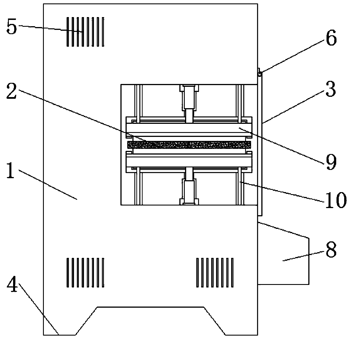 Bending processing device for deep processing of boron-magnesium alloy