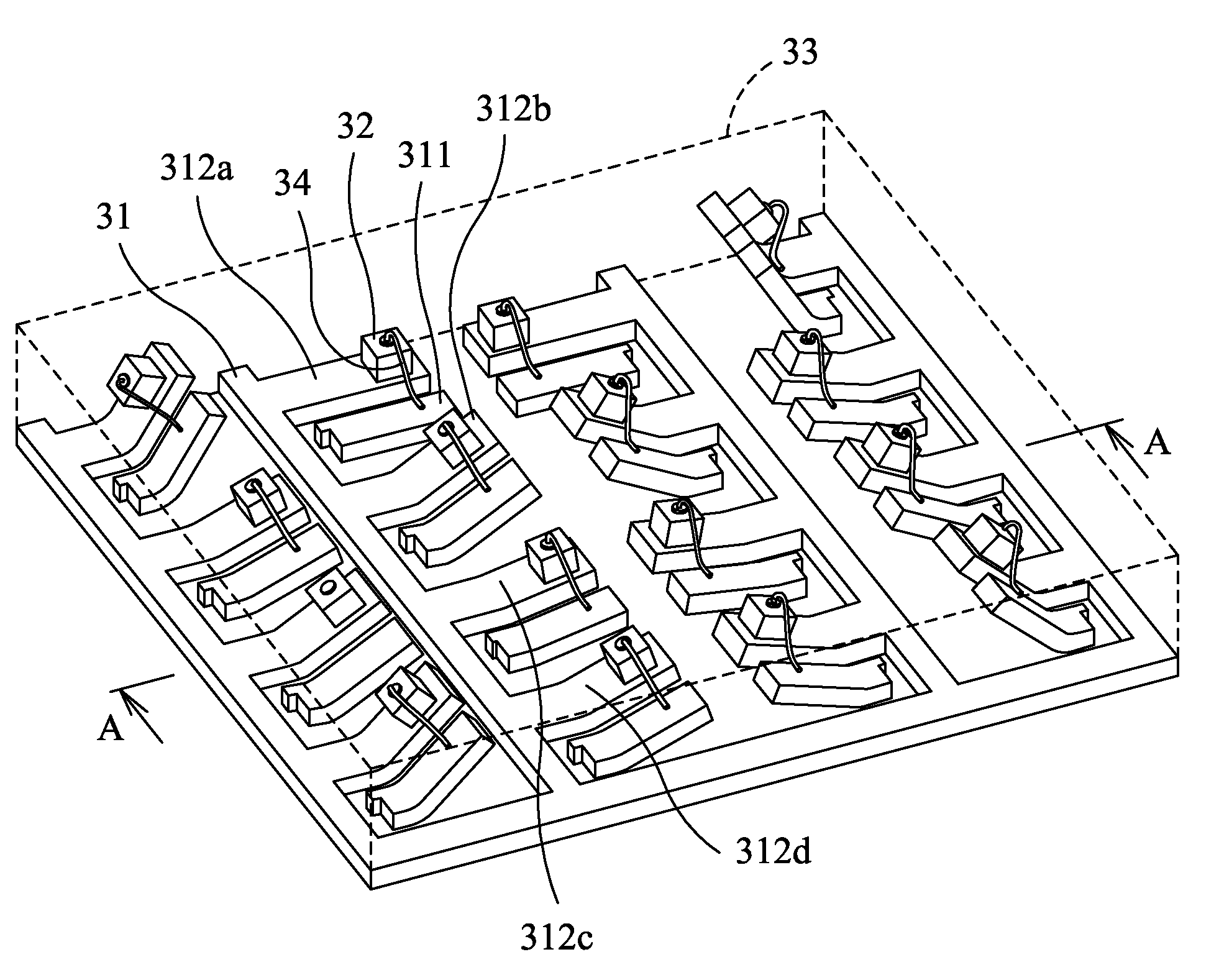 LED module and packaging method thereof