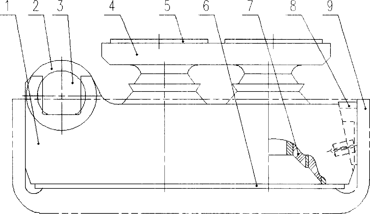 Long-stroke rubber elastic side bearing for railway vehicle