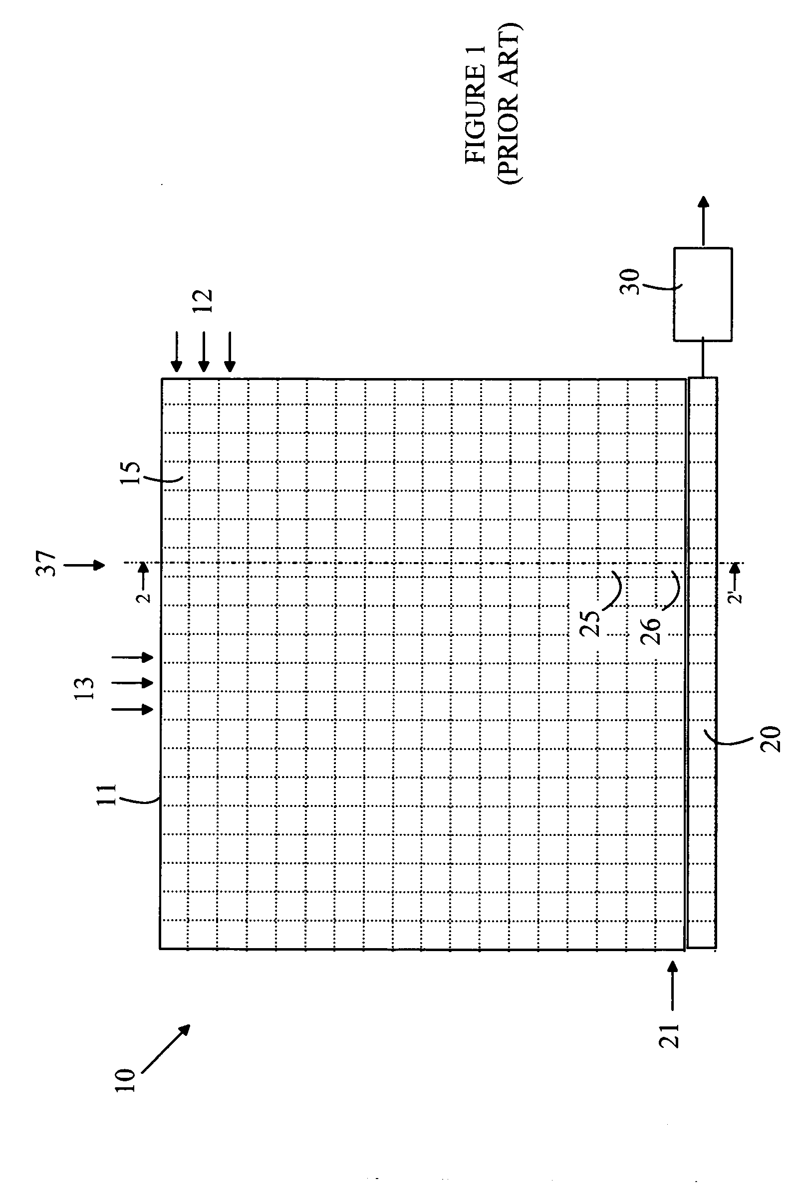 Imaging array having variable conversion gain