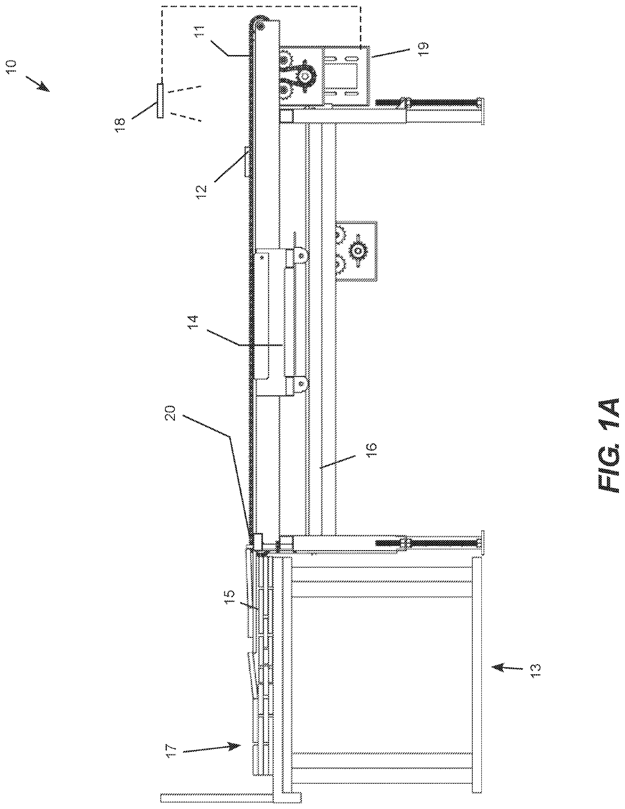 Modular single-fork lumber stacking machine