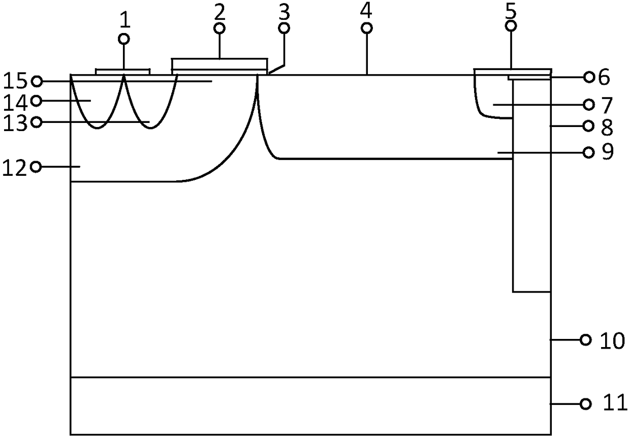 High-K dielectric groove lateral double-diffused metal oxide element semiconductor field effect transistor and manufacturing method thereof