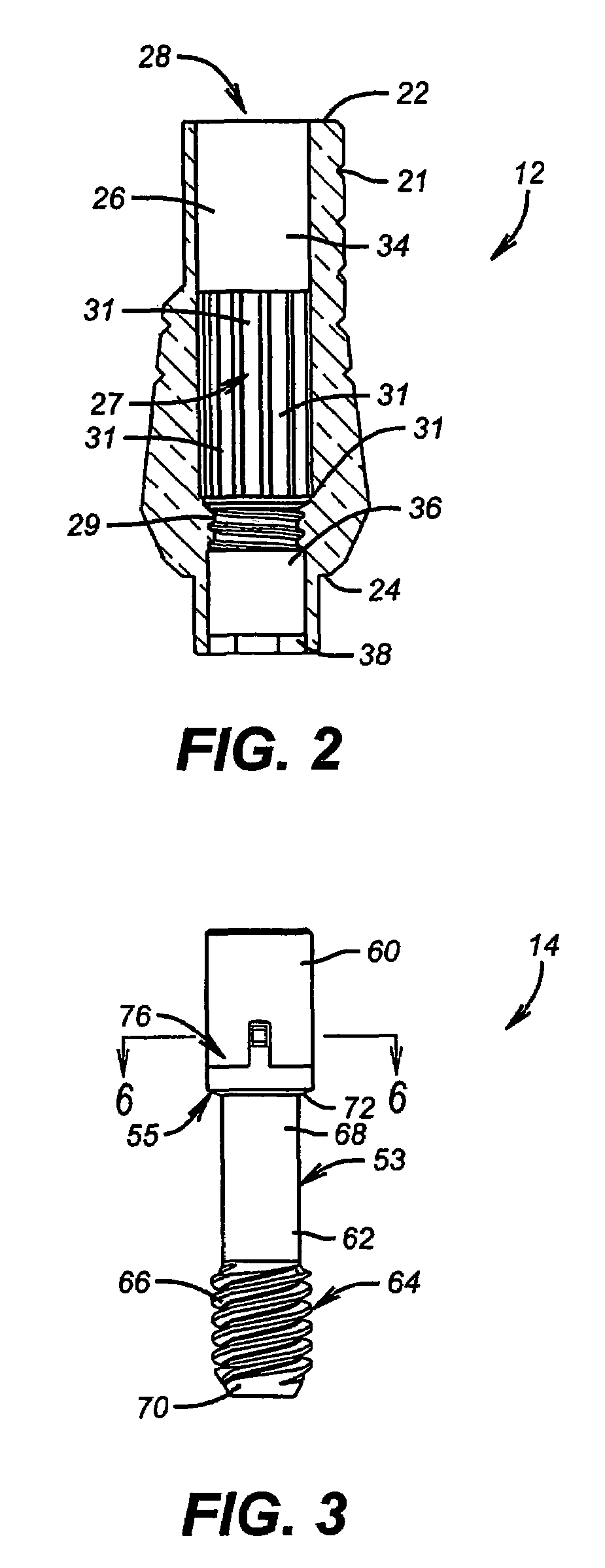 Abutment screw with spring-washer