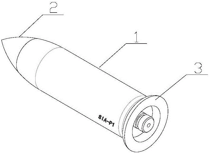 High-speed impacting penetrator structure for detecting lunar soil